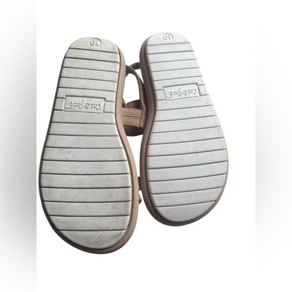 Cat & Jack Pink and Blue Sandals with Floral Accents - Picture 2 of 2